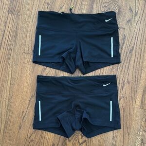 NIKE Black Performance Shorts with Reflective Stripes